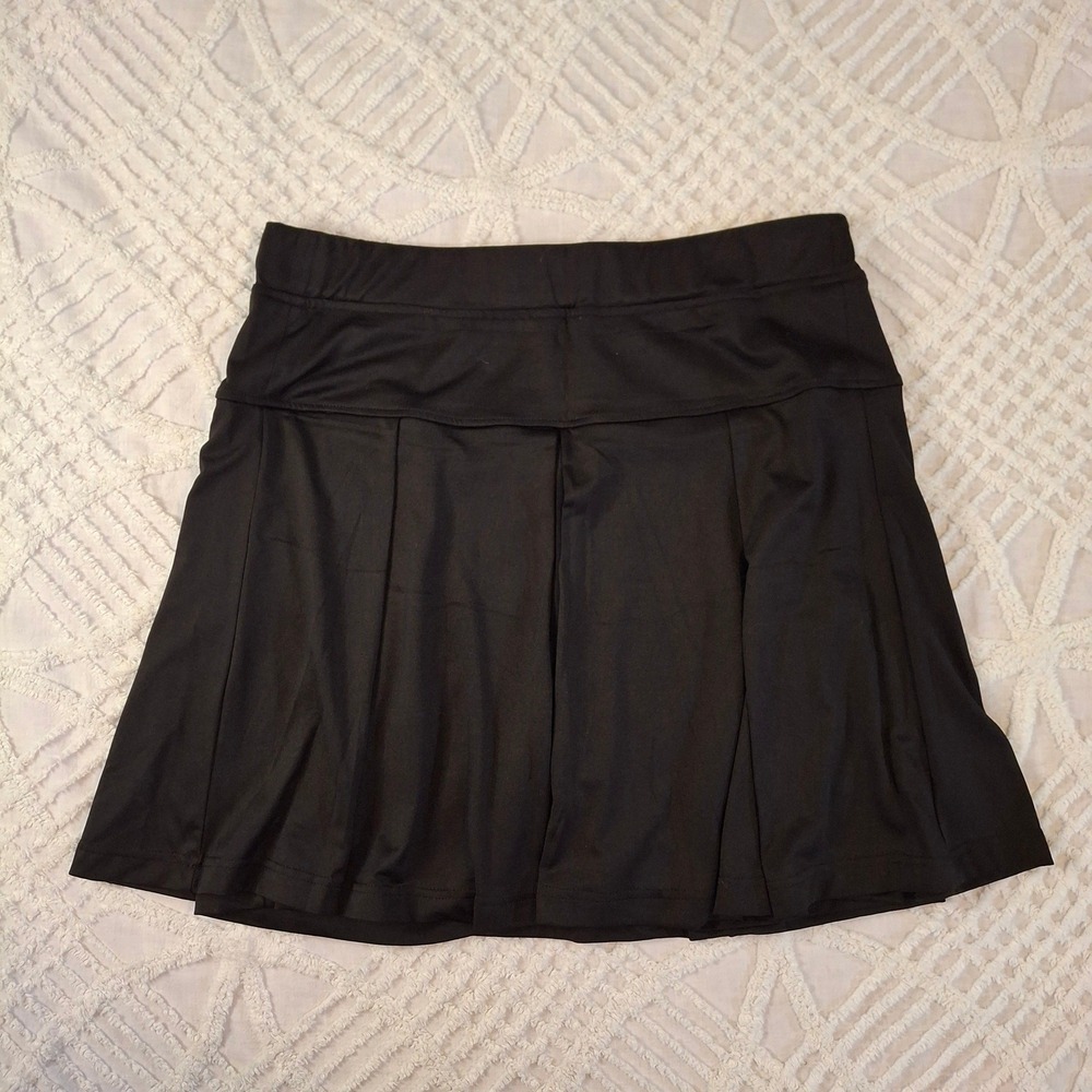 Stella Parker Sport Black Pleated Athletic Skort Womens‎ Large Tennis Golf Skirt